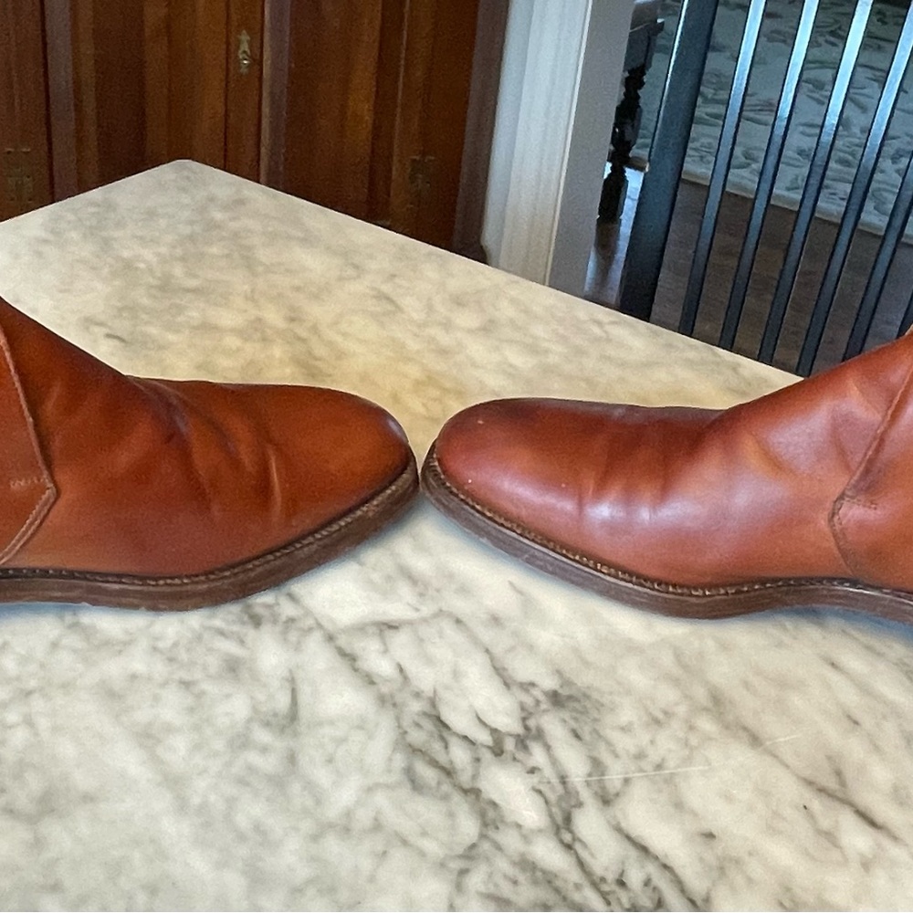Handmade Crockett&Jones x Polo Ralph Lauren Brown Leather Desert Boots Mens 12D - Picture 3 of 15